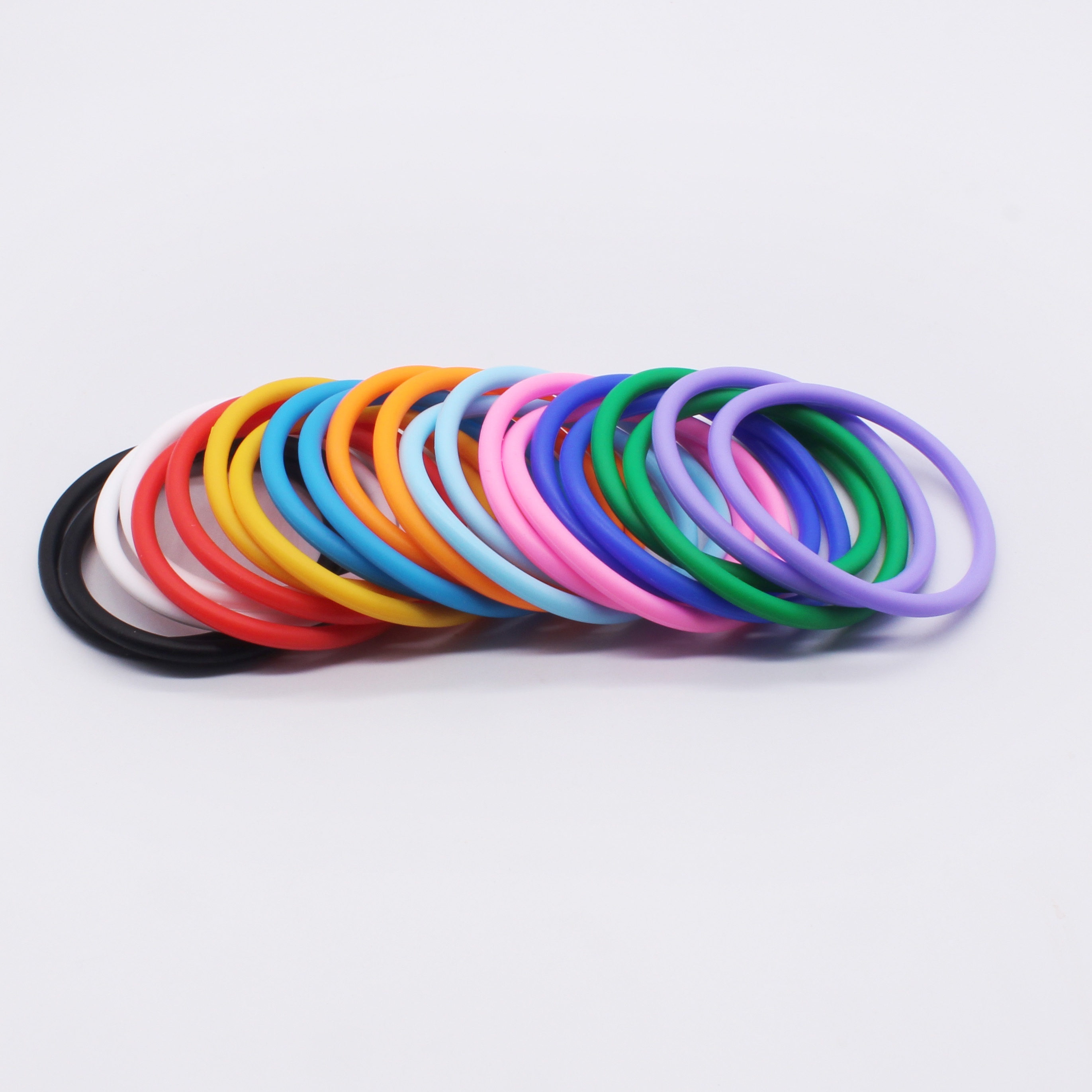 2pcs Large Round Silicone Bangle Set, Versatile